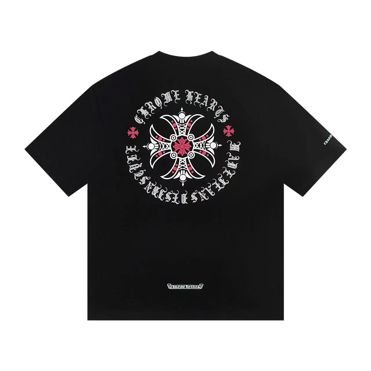 🅿️146 Style: 2025 new Croix Heart short-sleeved T-shirt Material: High version 300g double yarn combed cotton Size: S～XL Color: Black Style number: Z003